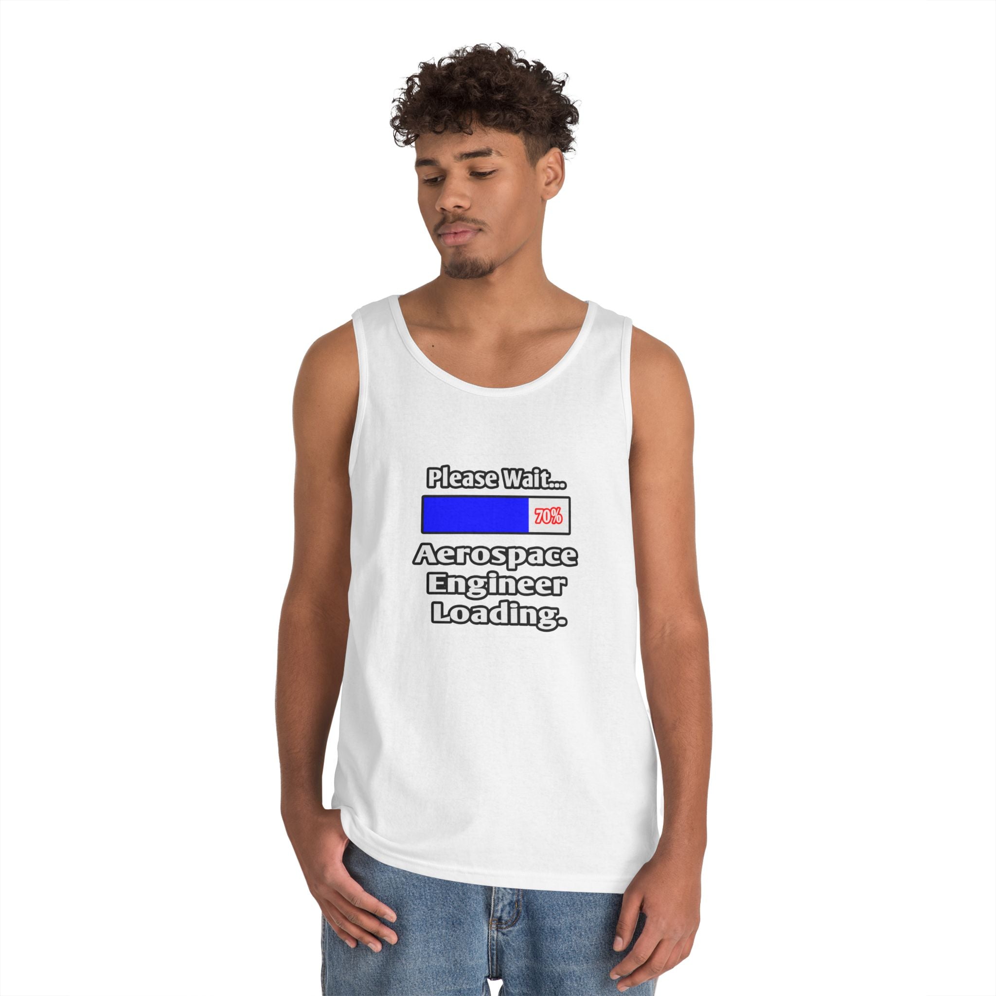 Please Wait...Aerospace Engineer Loading - Unisex Heavy Cotton Tank Top