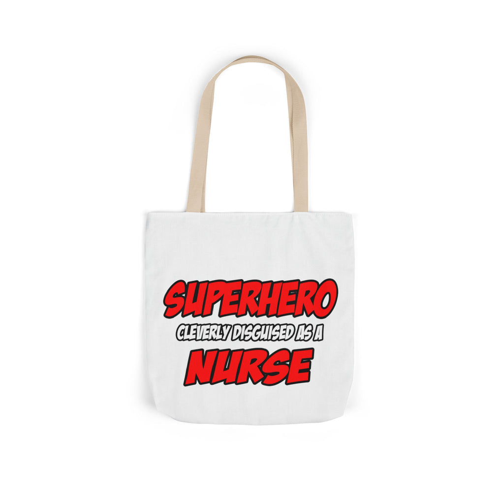 Superhero...Nurse - Canvas Tote Bag, 5-Color Straps