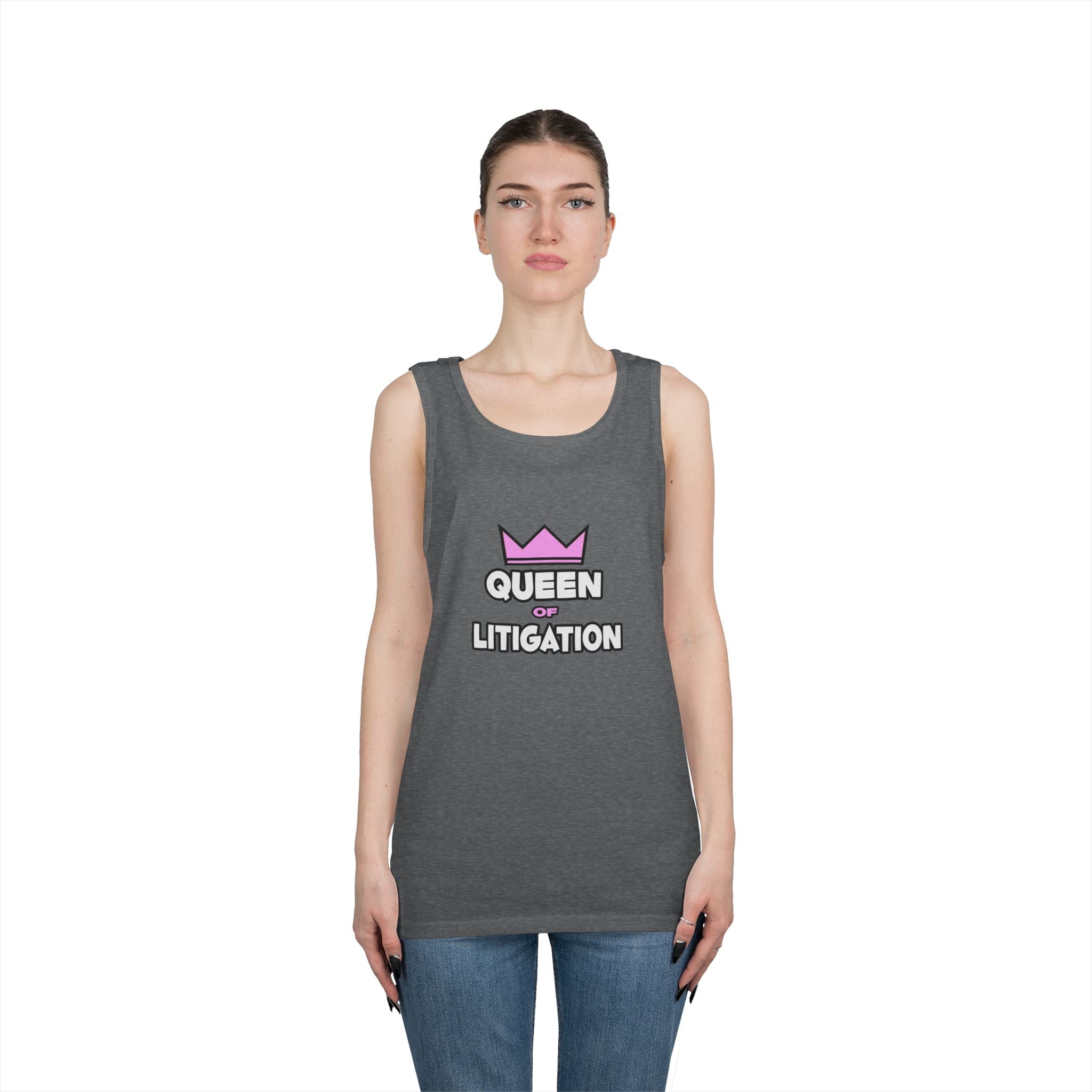 Queen of Litigation - Unisex Heavy Cotton Tank Top
