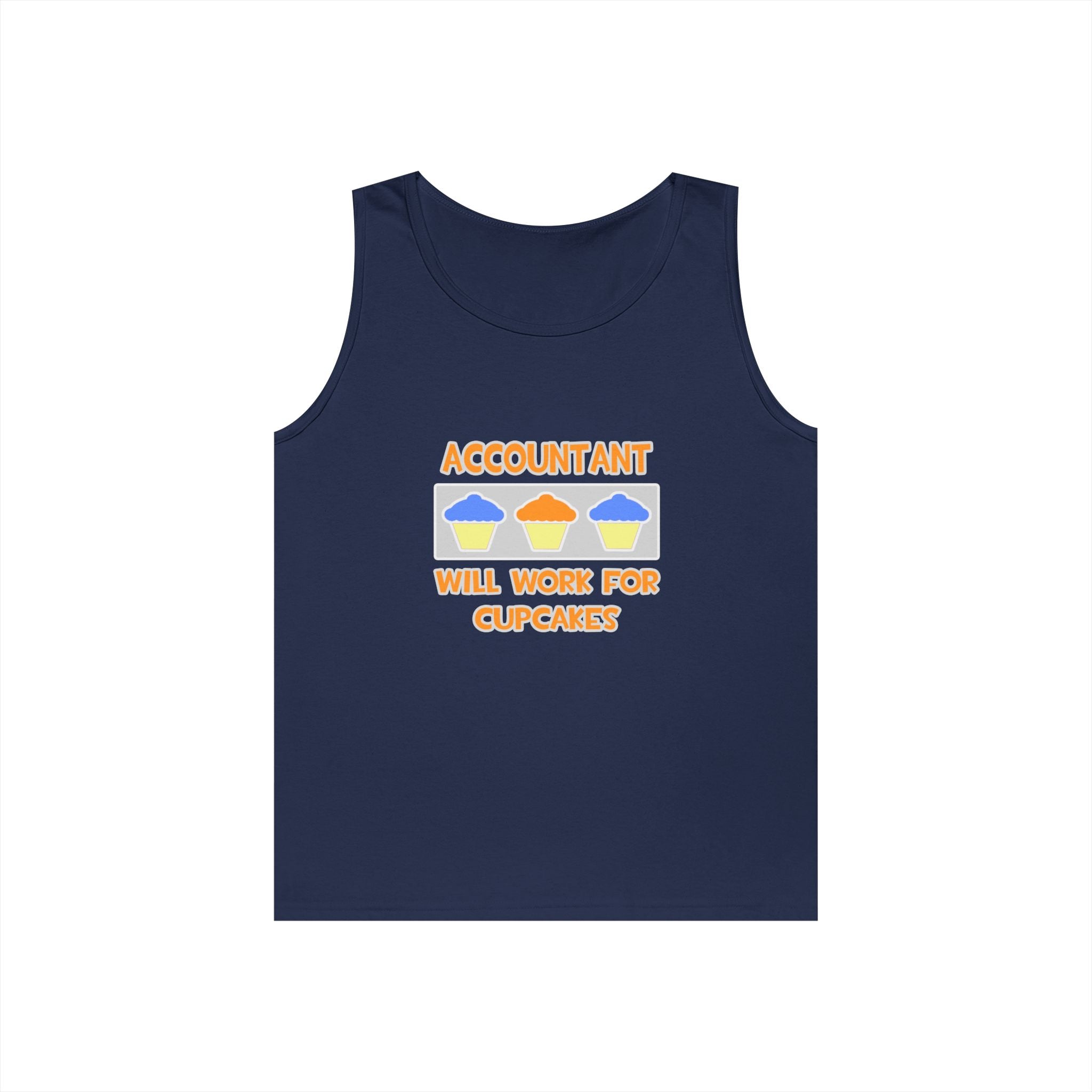Accountant ... Will Work For Cupcakes - Unisex Heavy Cotton Tank Top