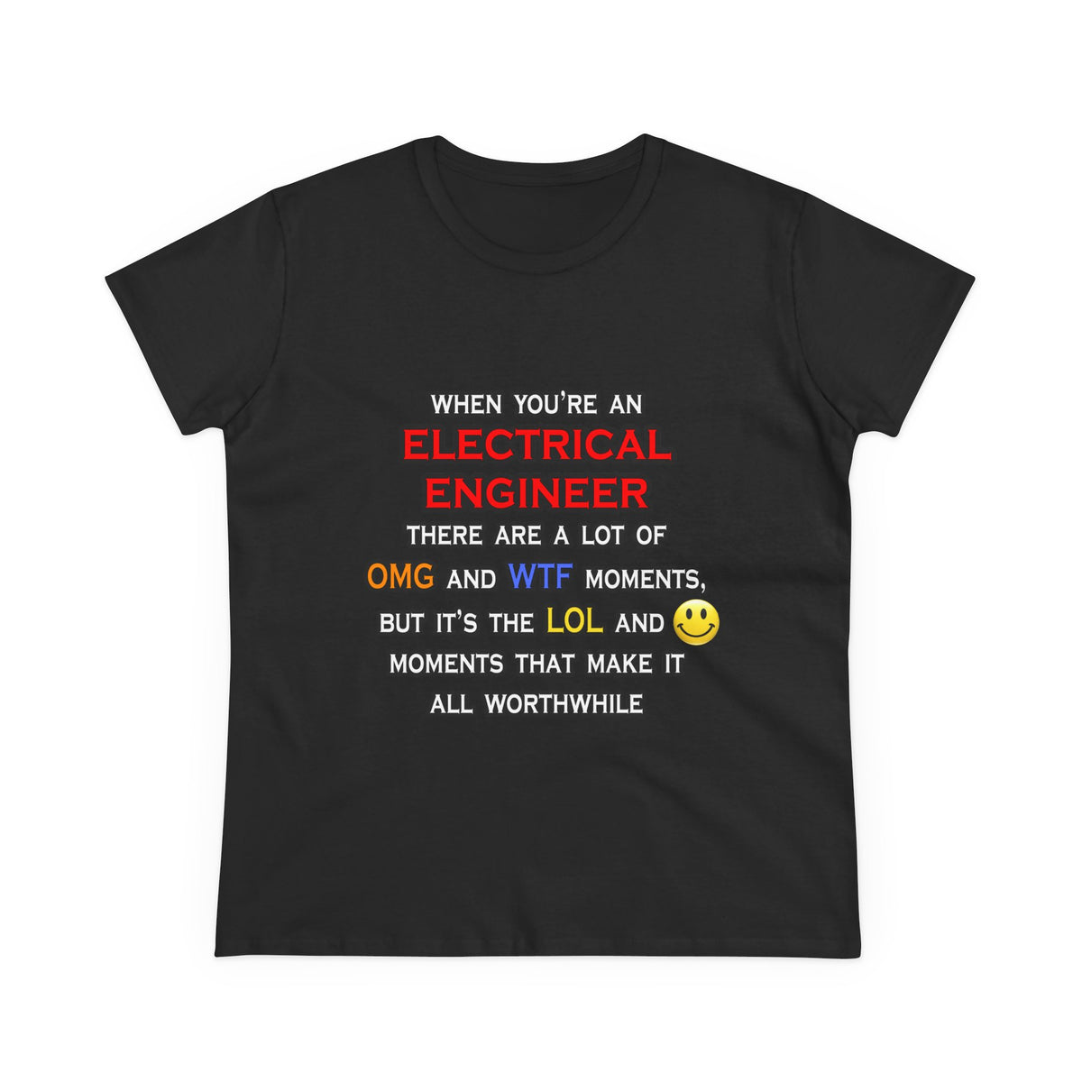 Funny Electrical Engineer ... OMG WTF LOL - Women's Midweight Cotton Tee