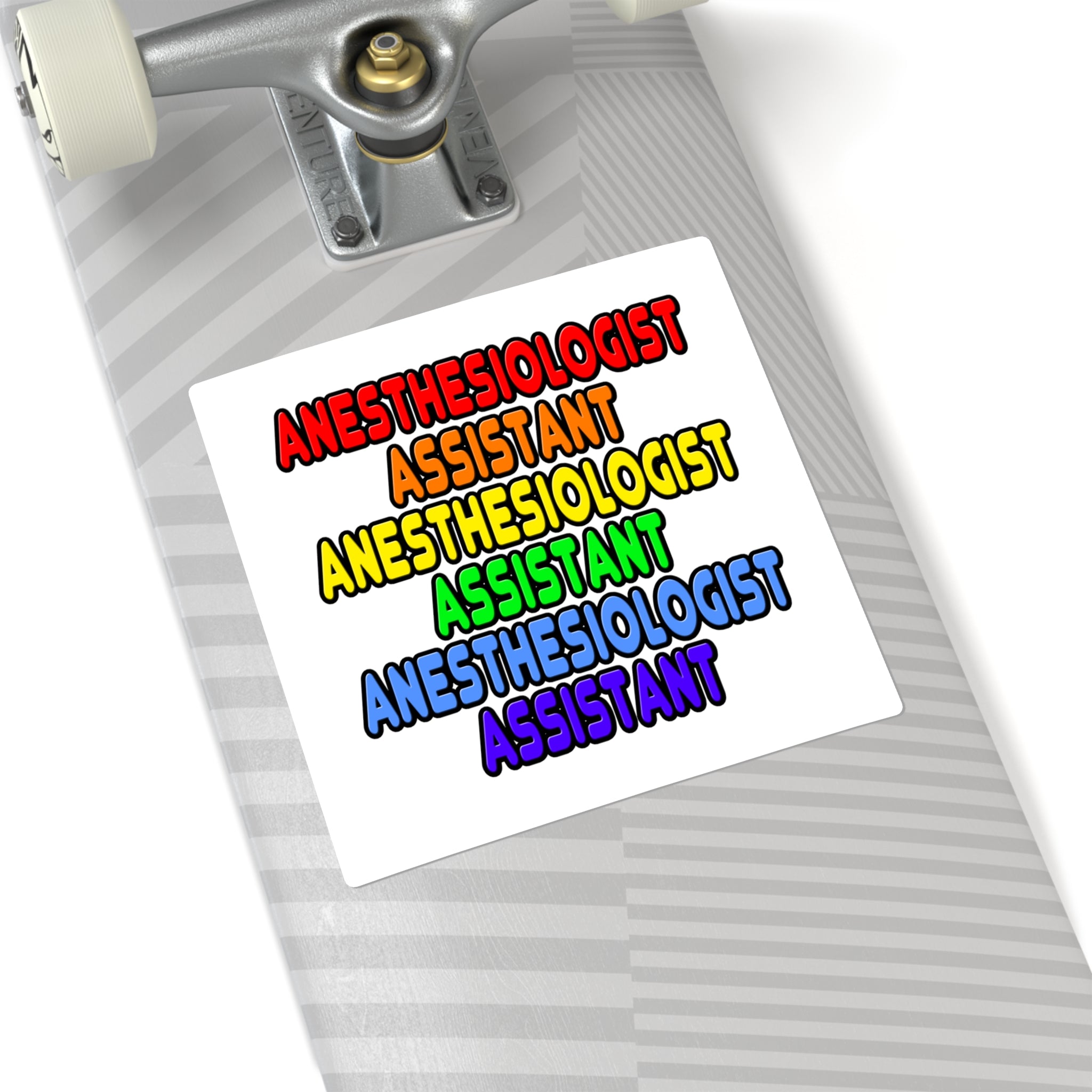 Rainbow Anesthesiologist Assistant - Square Stickers