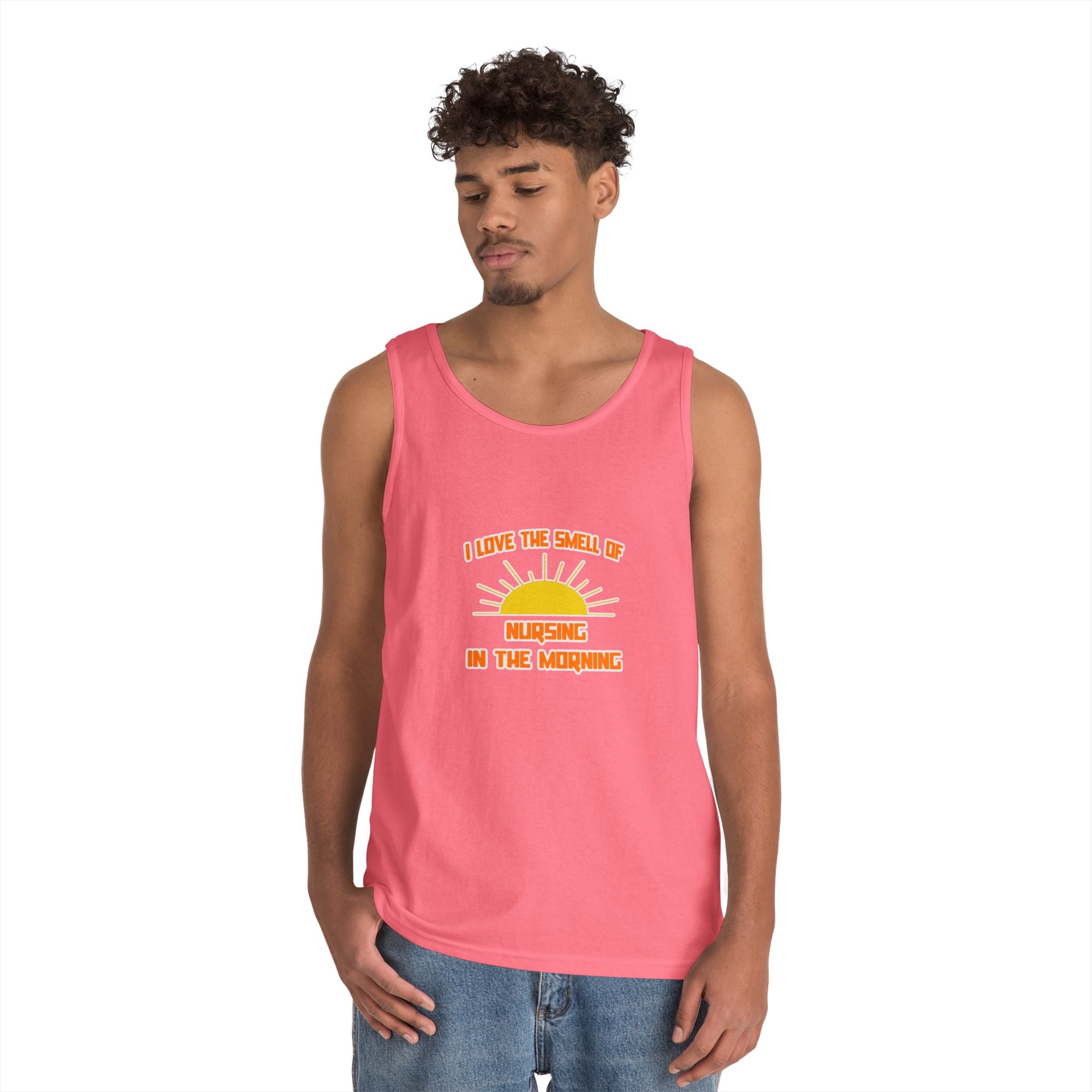Smell of Nursing in the Morning - Unisex Heavy Cotton Tank Top
