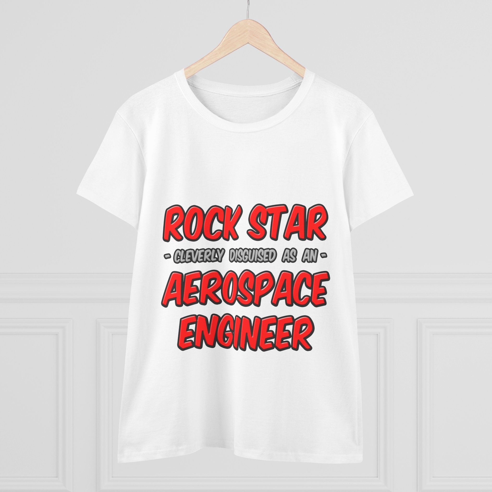 Rock Star...Aerospace Engineer - Women's Midweight Cotton Tee