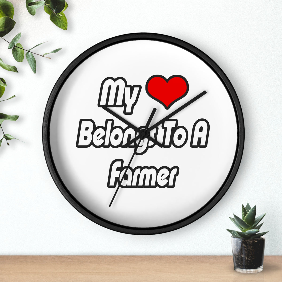 My Heart Belongs To A Farmer - Wall Clock