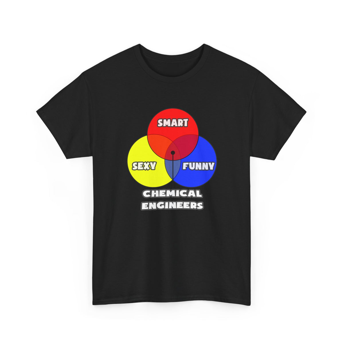 Venn Diagram .. Chemical Engineers - Unisex Heavy Cotton Tee