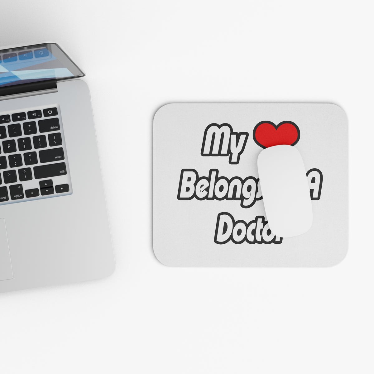 My Heart Belongs To A Doctor - Mouse Pad (Rectangle)