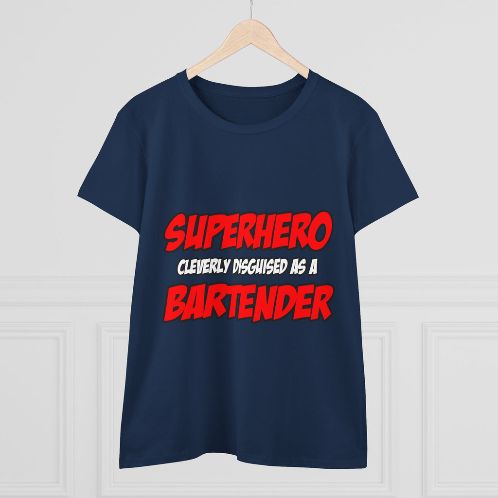 Superhero...Bartender - Women's Midweight Cotton Tee