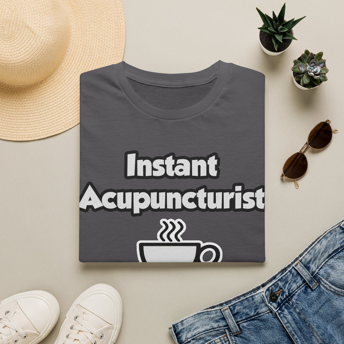 Instant Acupuncturist .. Just Add Coffee - Unisex Softstyle T-Shirt