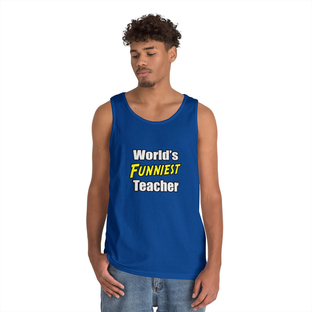 World's Funniest Teacher - Unisex Heavy Cotton Tank Top