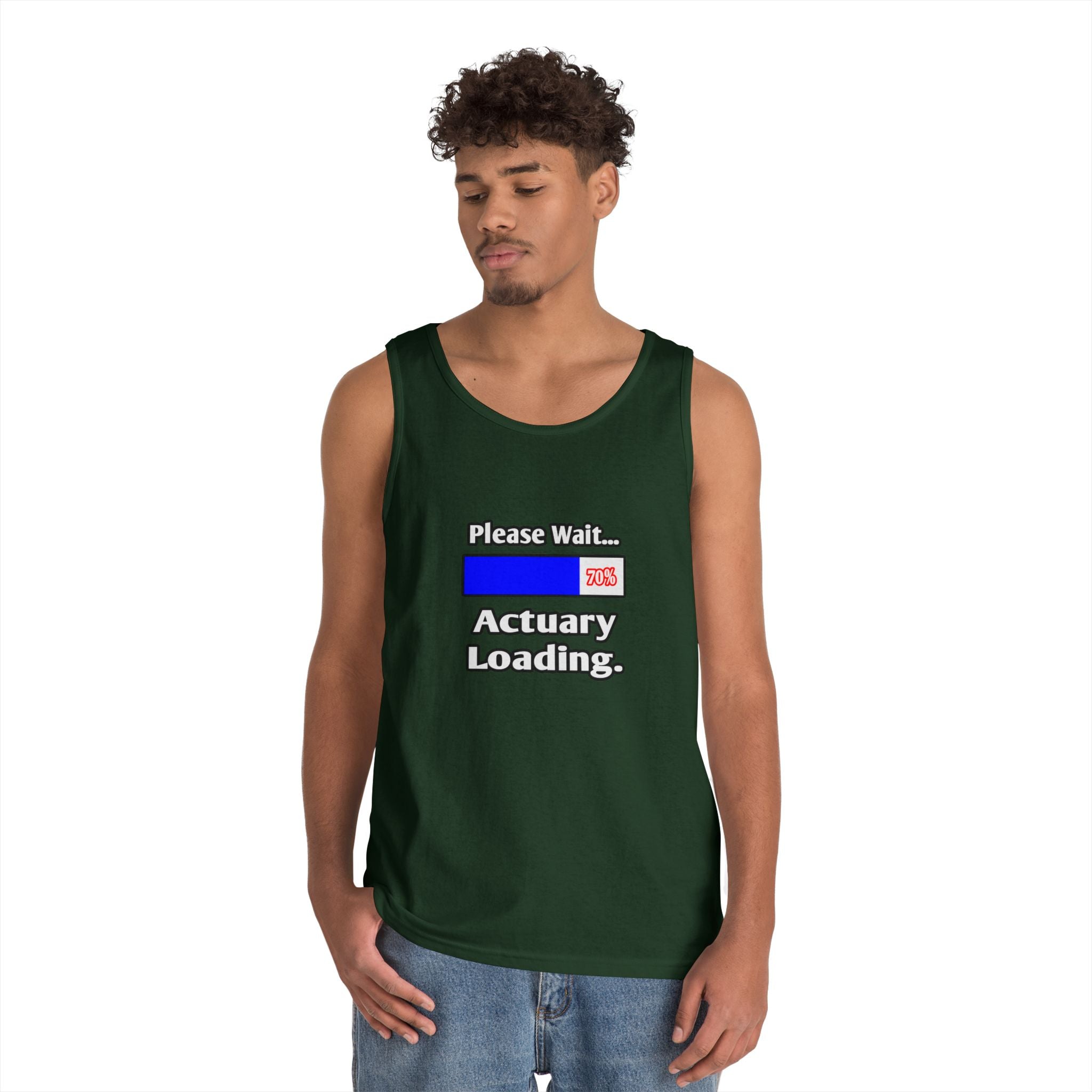 Please Wait...Actuary Loading - Unisex Heavy Cotton Tank Top