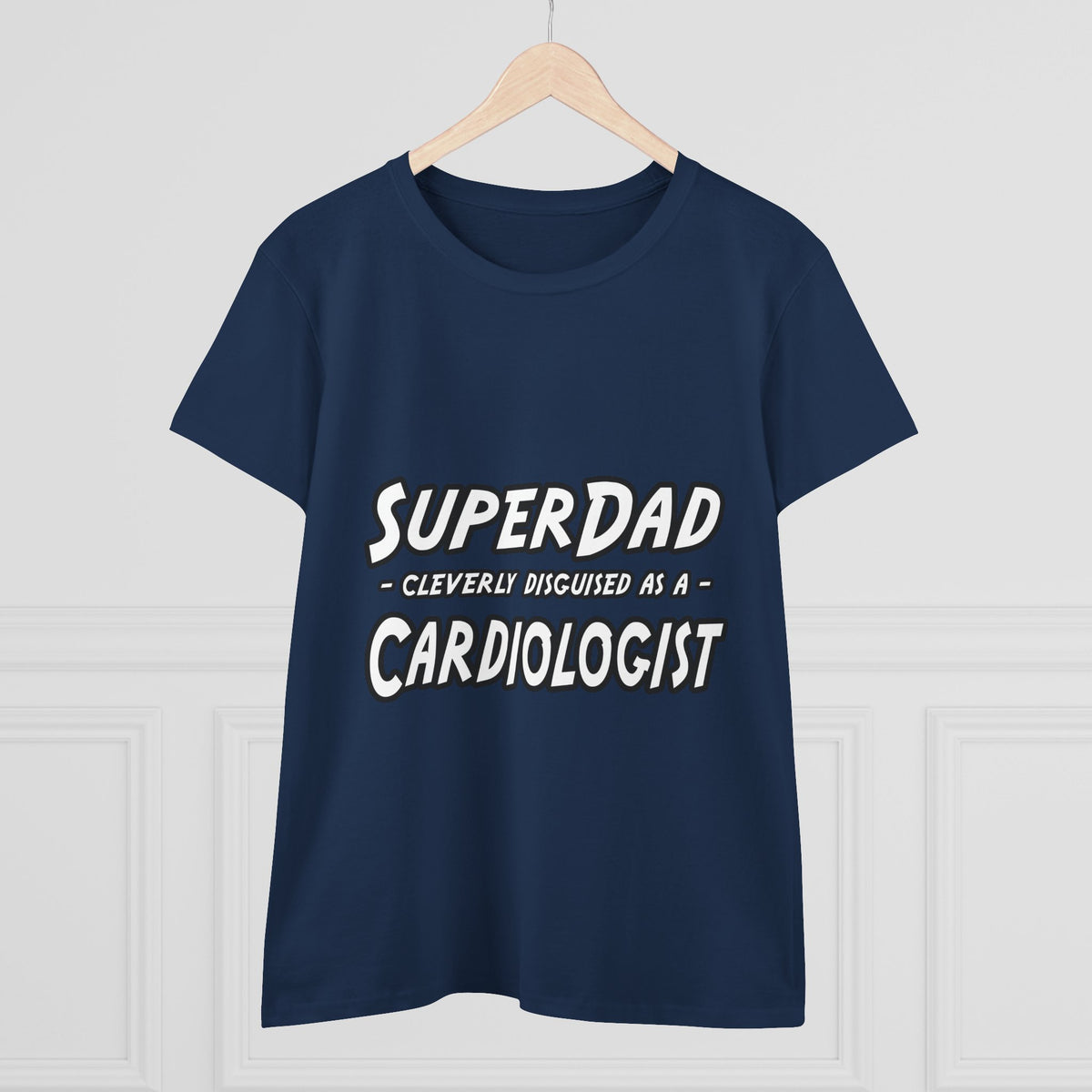 SuperDad...Cardiologist - Women's Midweight Cotton Tee