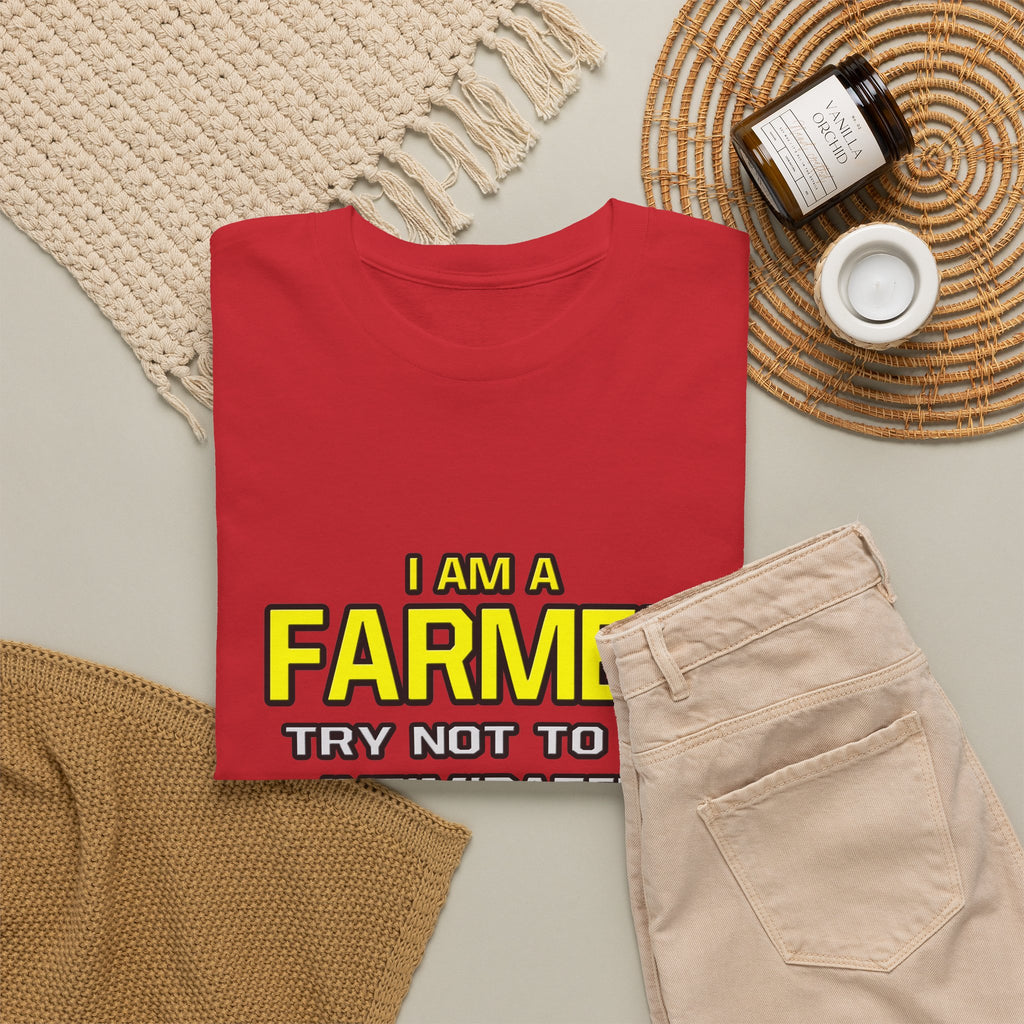 Farmer...Superior Intelligence - Unisex Heavy Cotton Tee