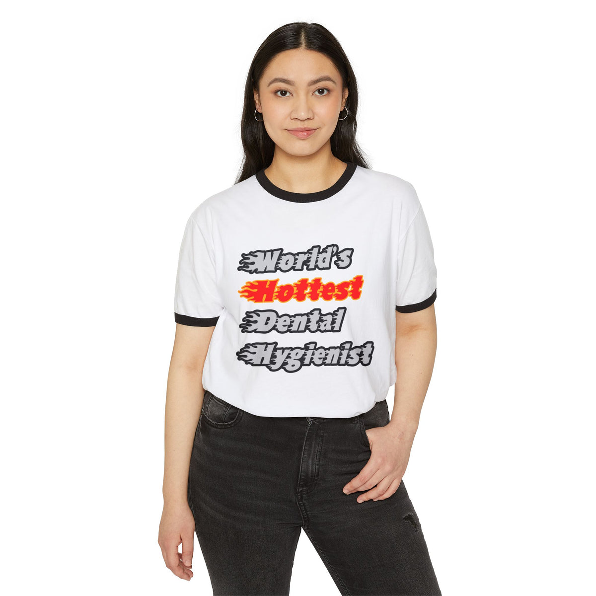 World's Hottest Dental Hygienist - Unisex Cotton Ringer T-Shirt