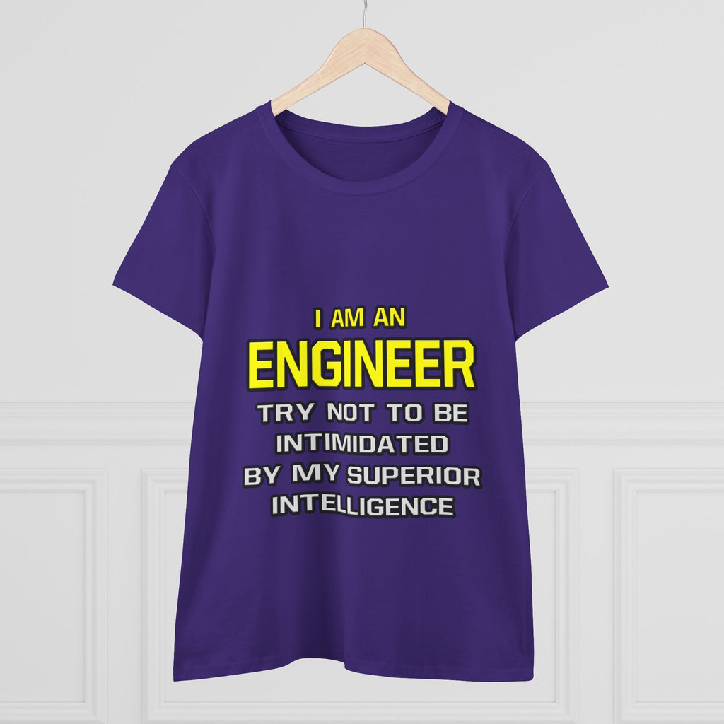Engineer...Superior Intelligence - Women's Midweight Cotton Tee