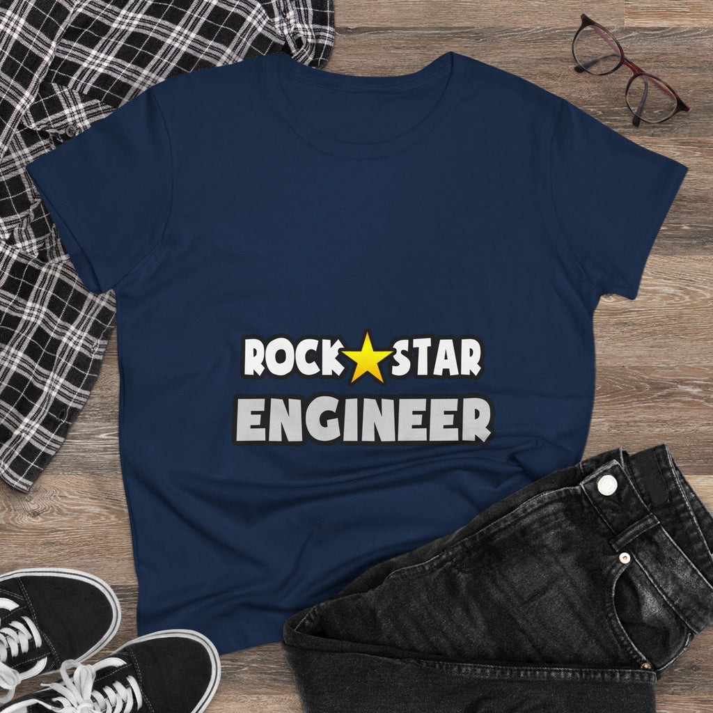 Rock Star Engineer (2) - Women's Midweight Cotton Tee