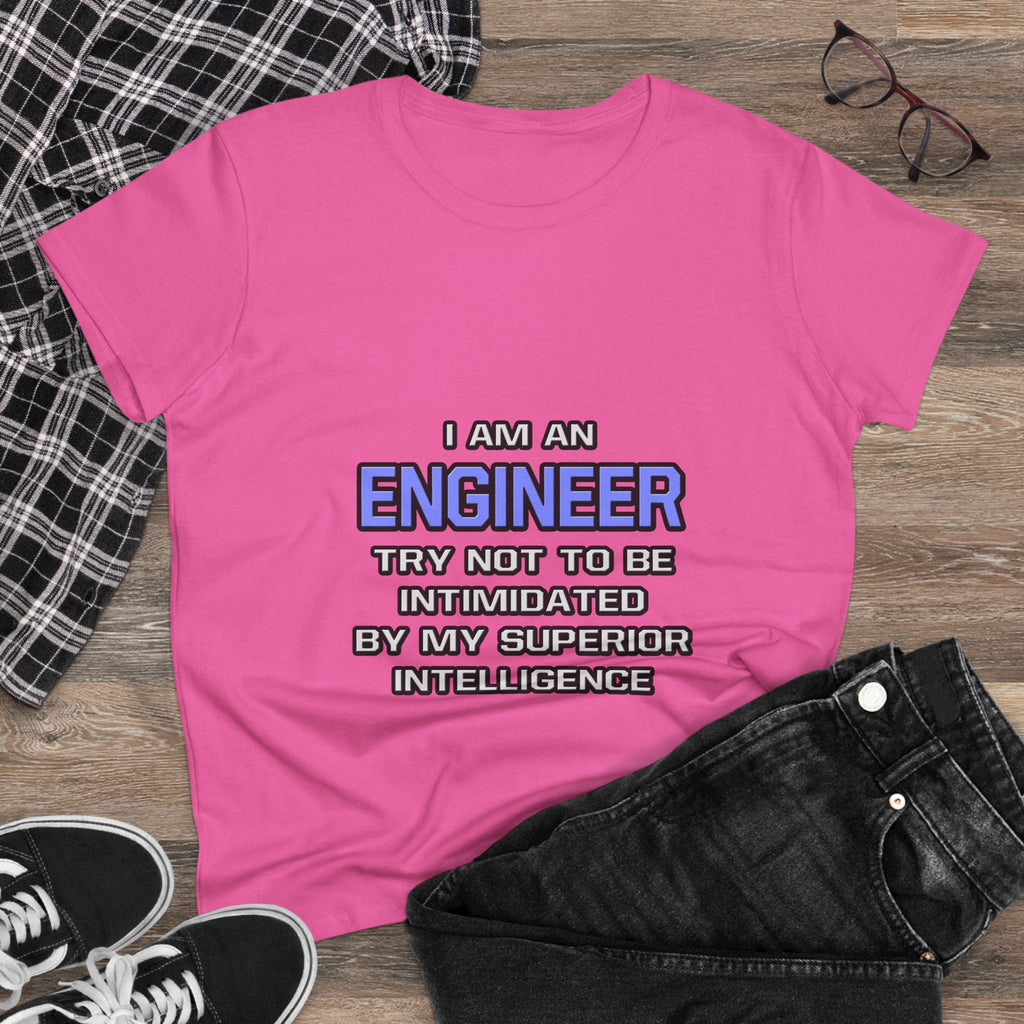 Engineer Joke ... Superior Intelligence - Women's Midweight Cotton Tee