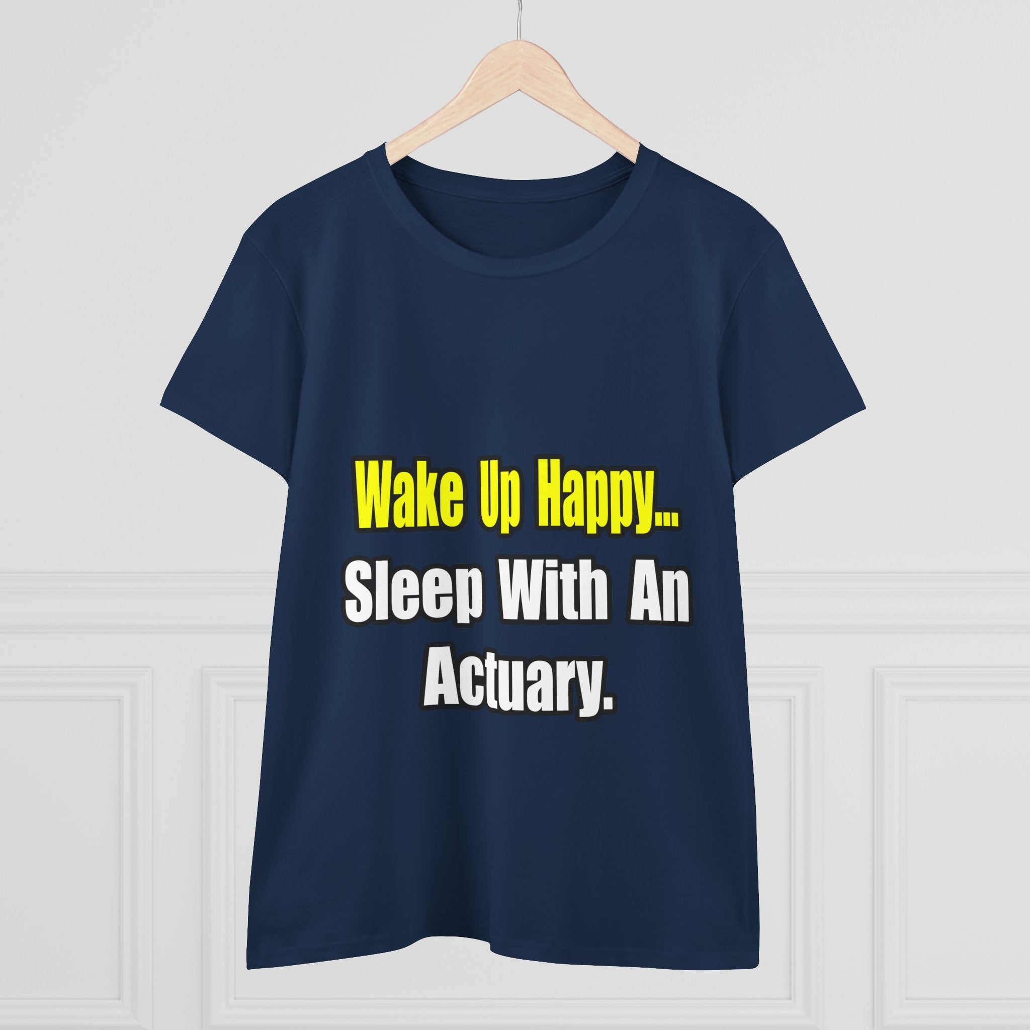 Sleep With an Actuary - Women's Midweight Cotton Tee