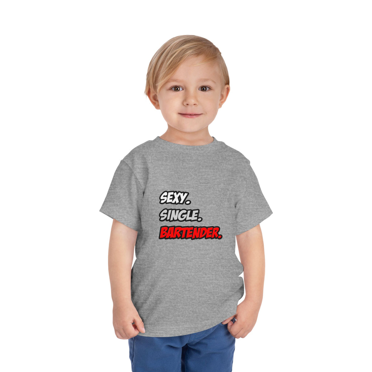 Sexy. Single. Bartender - Toddler Short Sleeve Tee