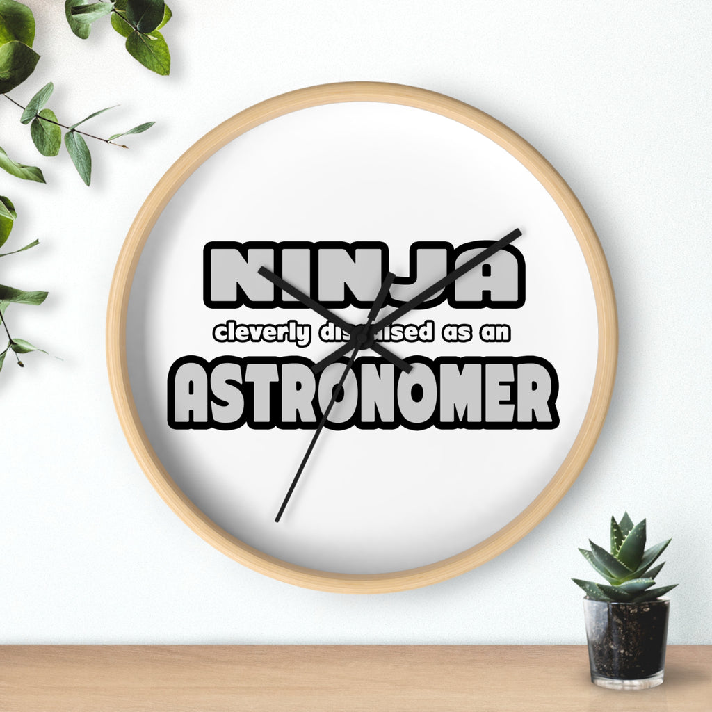 Ninja Cleverly Disguised As An Astronomer - Wall Clock
