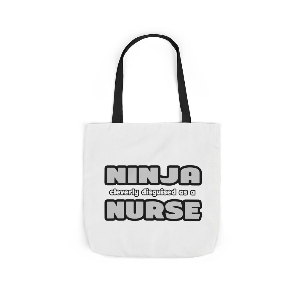 Ninja Cleverly Disguised As A Nurse - Canvas Tote Bag, 5-Color Straps