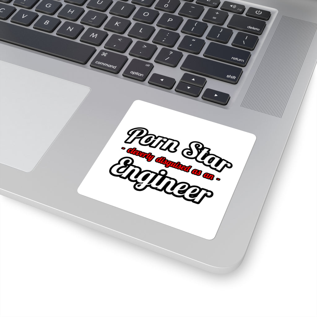 Porn Star...Engineer - Square Stickers
