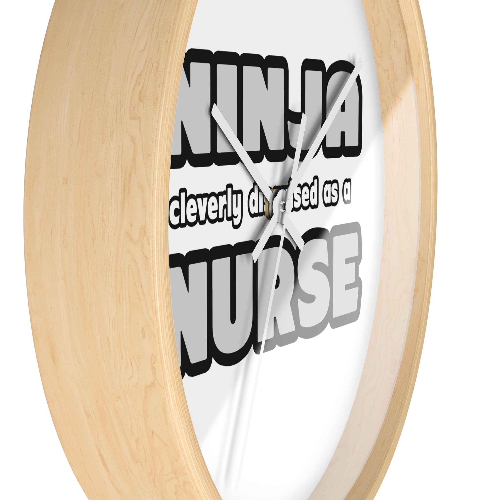 Ninja Cleverly Disguised As A Nurse - Wall Clock