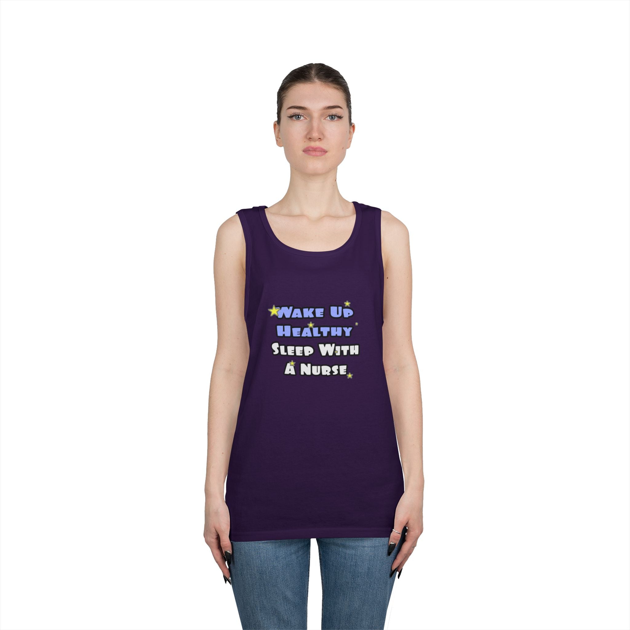 Wake Up Healthy...Sleep With a Nurse - Unisex Heavy Cotton Tank Top