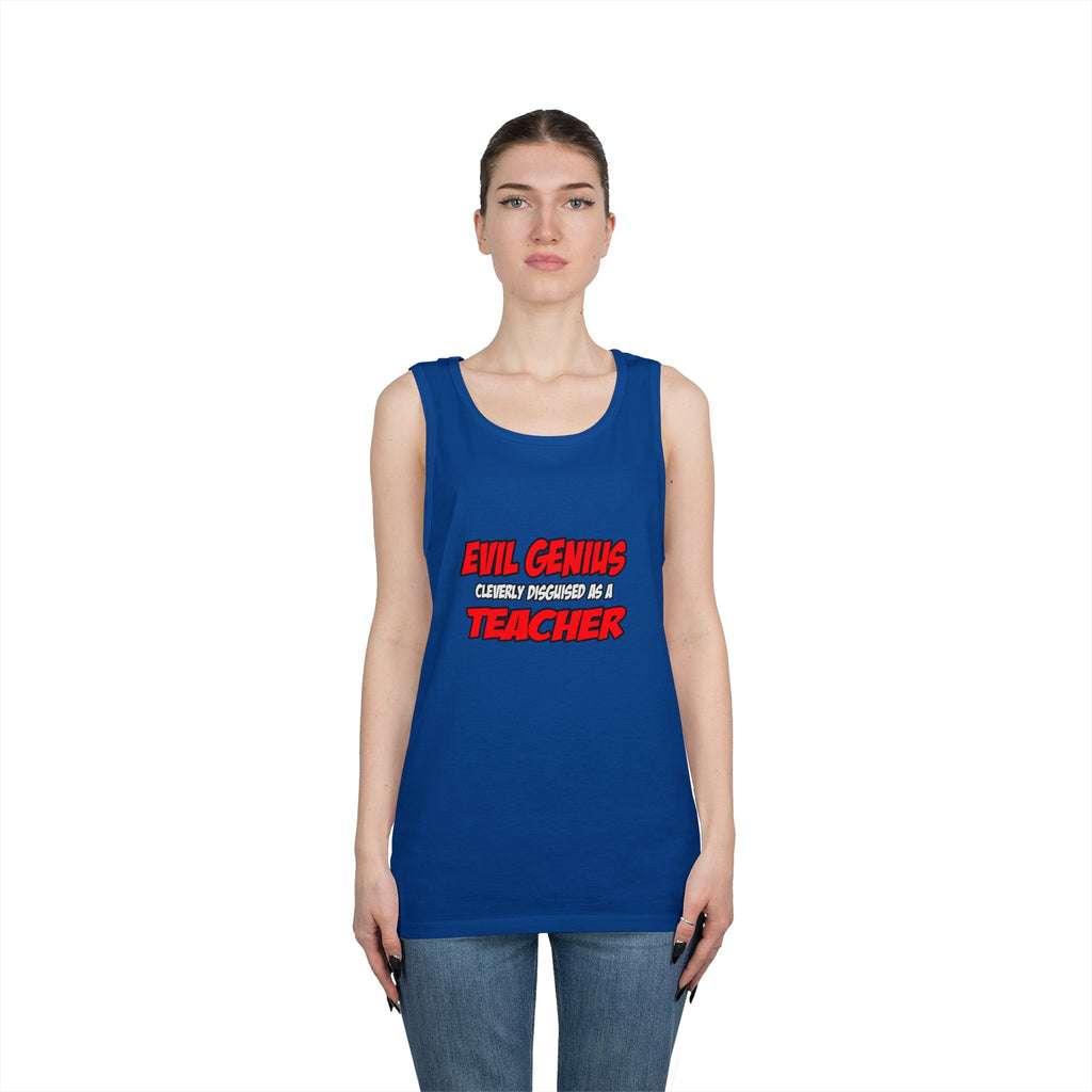Evil Genius...Teacher - Unisex Heavy Cotton Tank Top