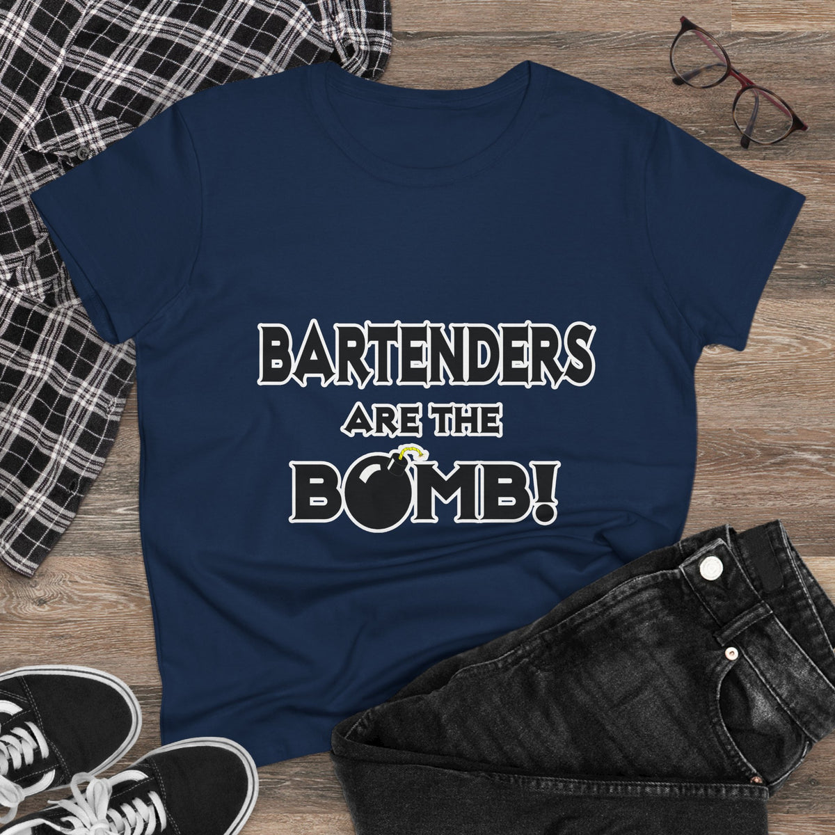 Bartenders Are The Bomb! - Women's Midweight Cotton Tee