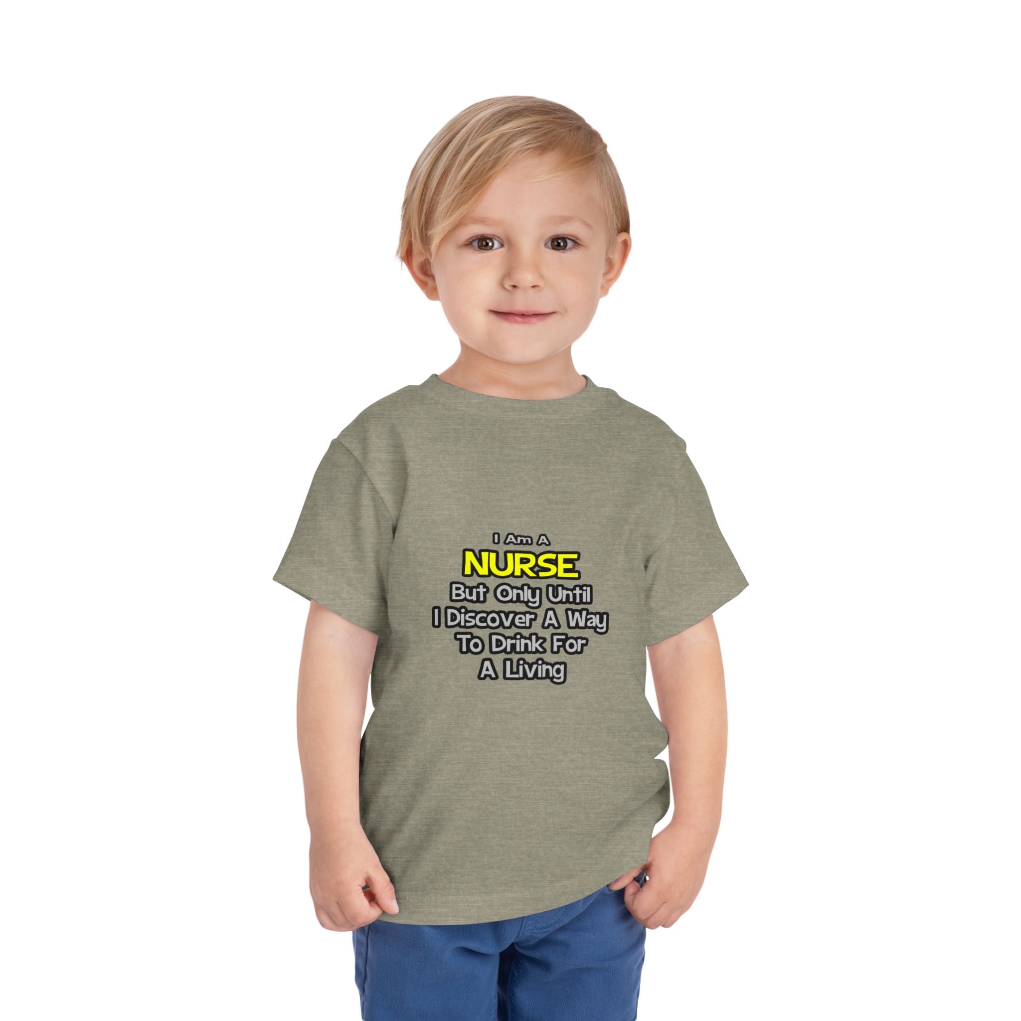 Nurse Joke .. Drink for a Living - Toddler Short Sleeve Tee