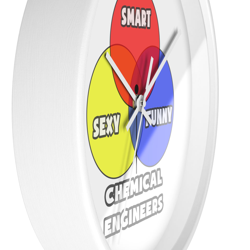 Venn Diagram .. Chemical Engineers - Wall Clock