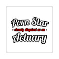Porn Star ... Actuary - Square Stickers