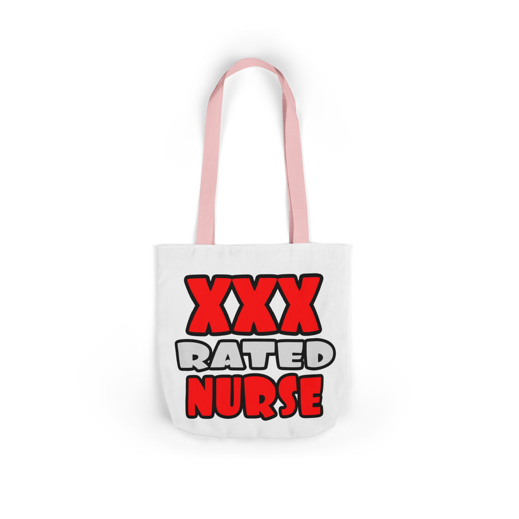 XXX Rated Nurse - Canvas Tote Bag, 5-Color Straps