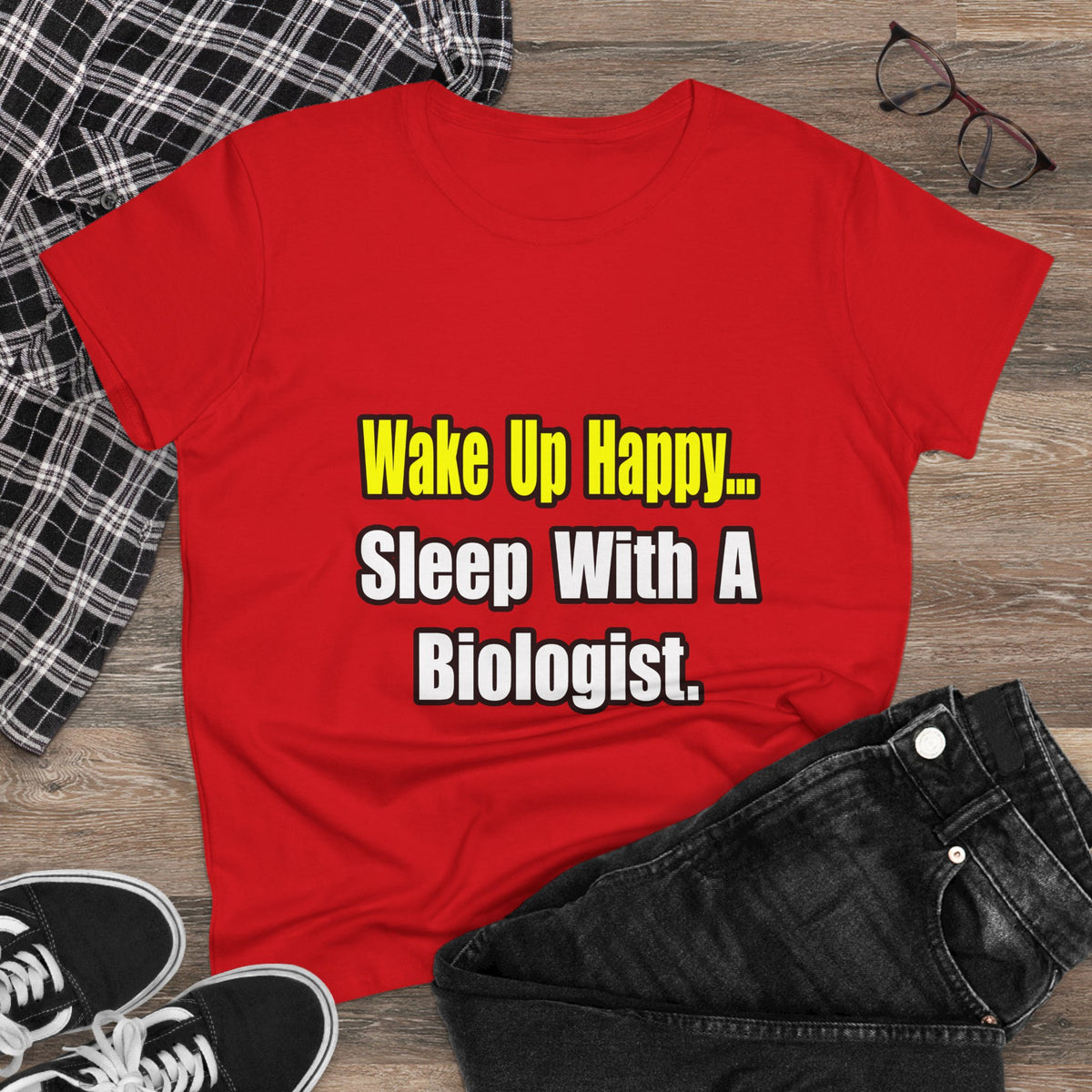 Sleep With Biologist - Women's Midweight Cotton Tee