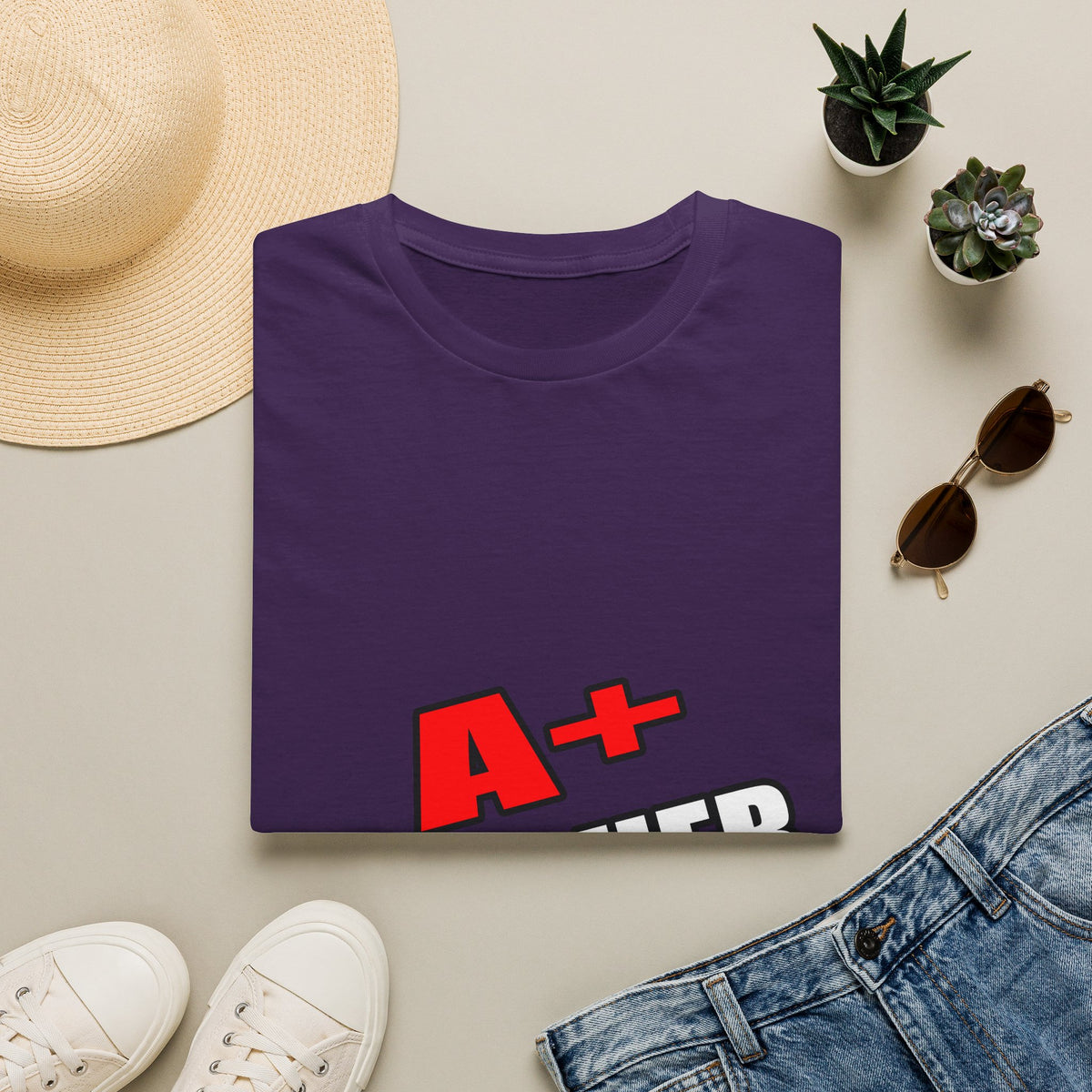 a plus teacher - Unisex Softstyle T-Shirt