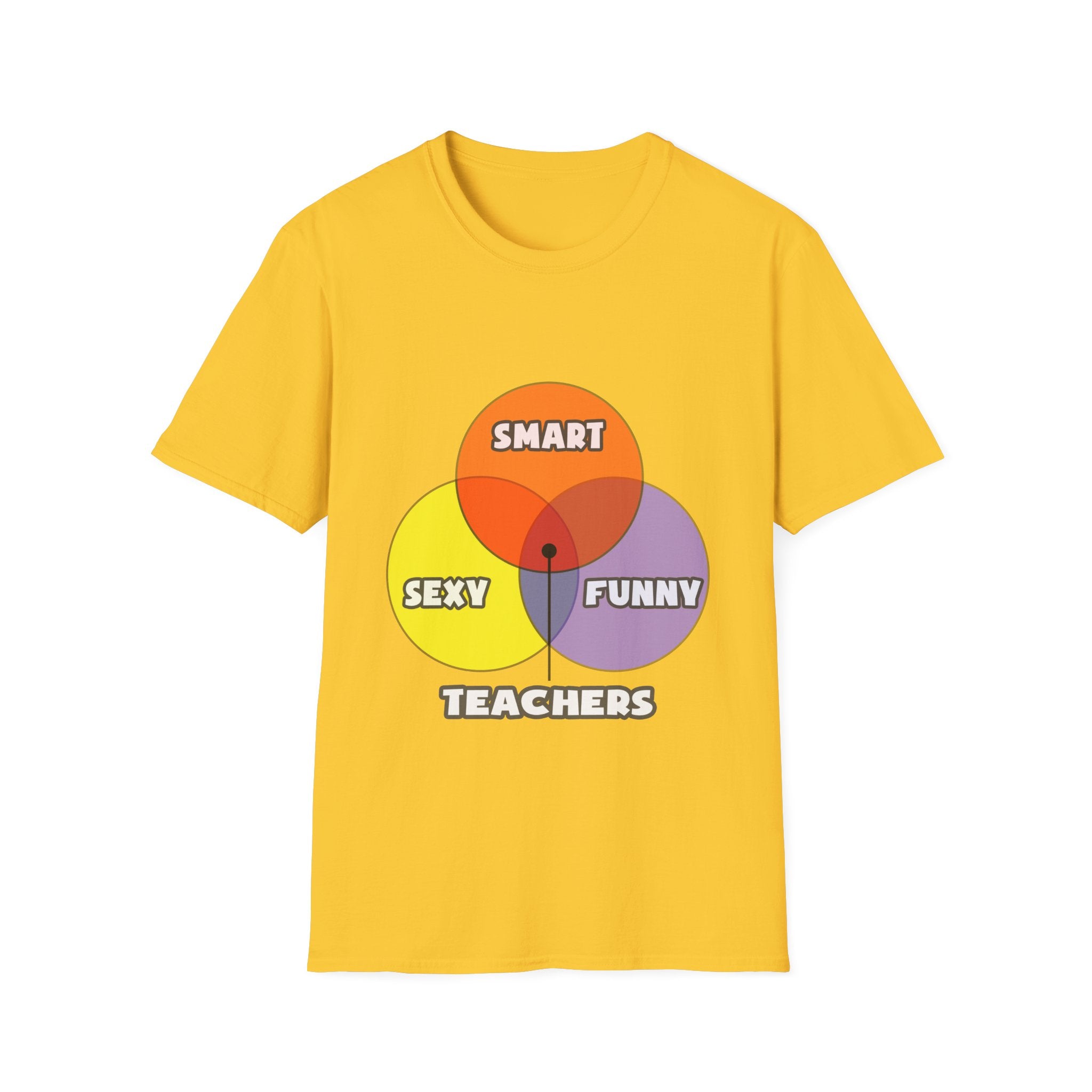 Venn Diagram .. Teachers - Unisex Softstyle T-Shirt