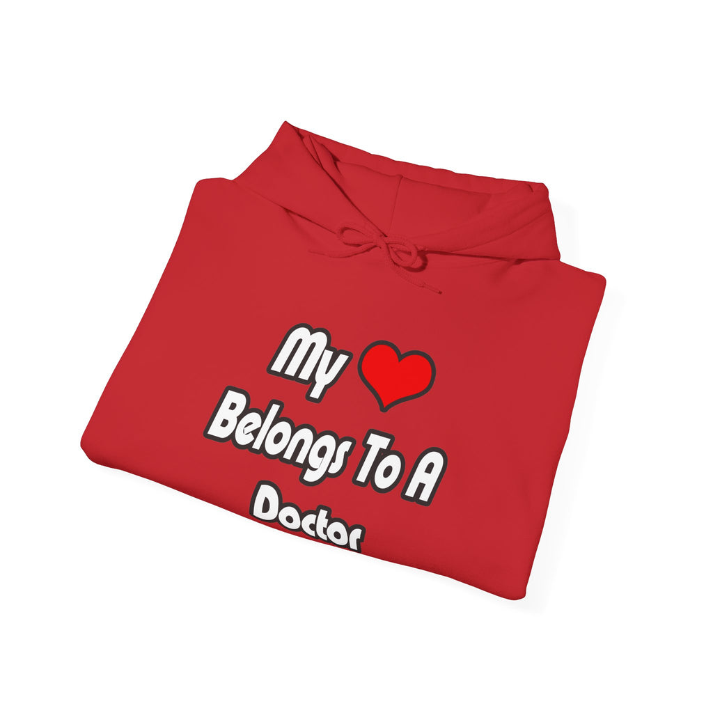 My Heart Belongs To A Doctor - Unisex Heavy Blend™ Hooded Sweatshirt
