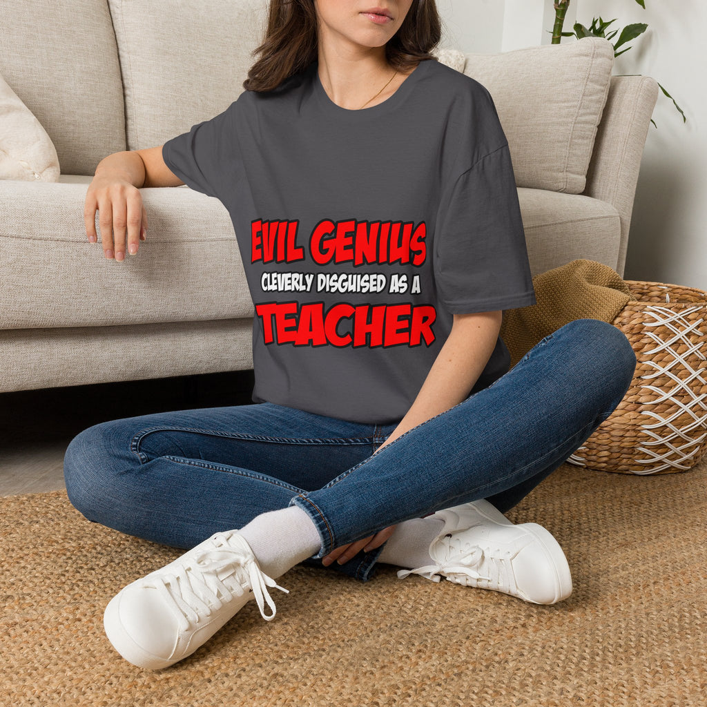 Evil Genius...Teacher - Unisex Softstyle T-Shirt