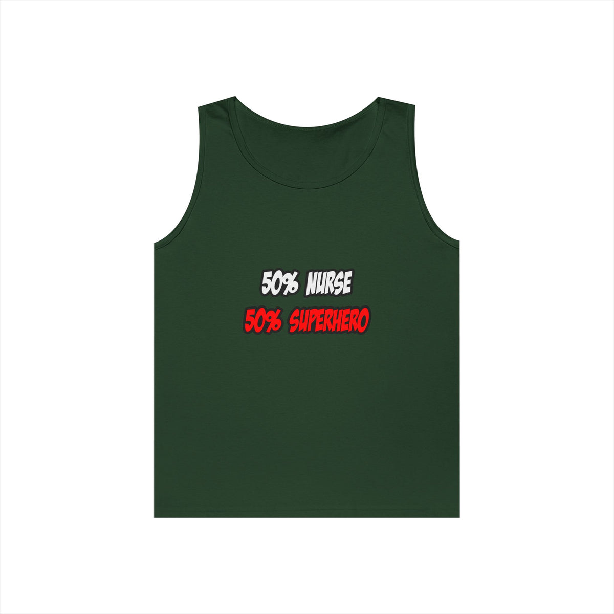 Half Nurse...Half Superhero - Unisex Heavy Cotton Tank Top
