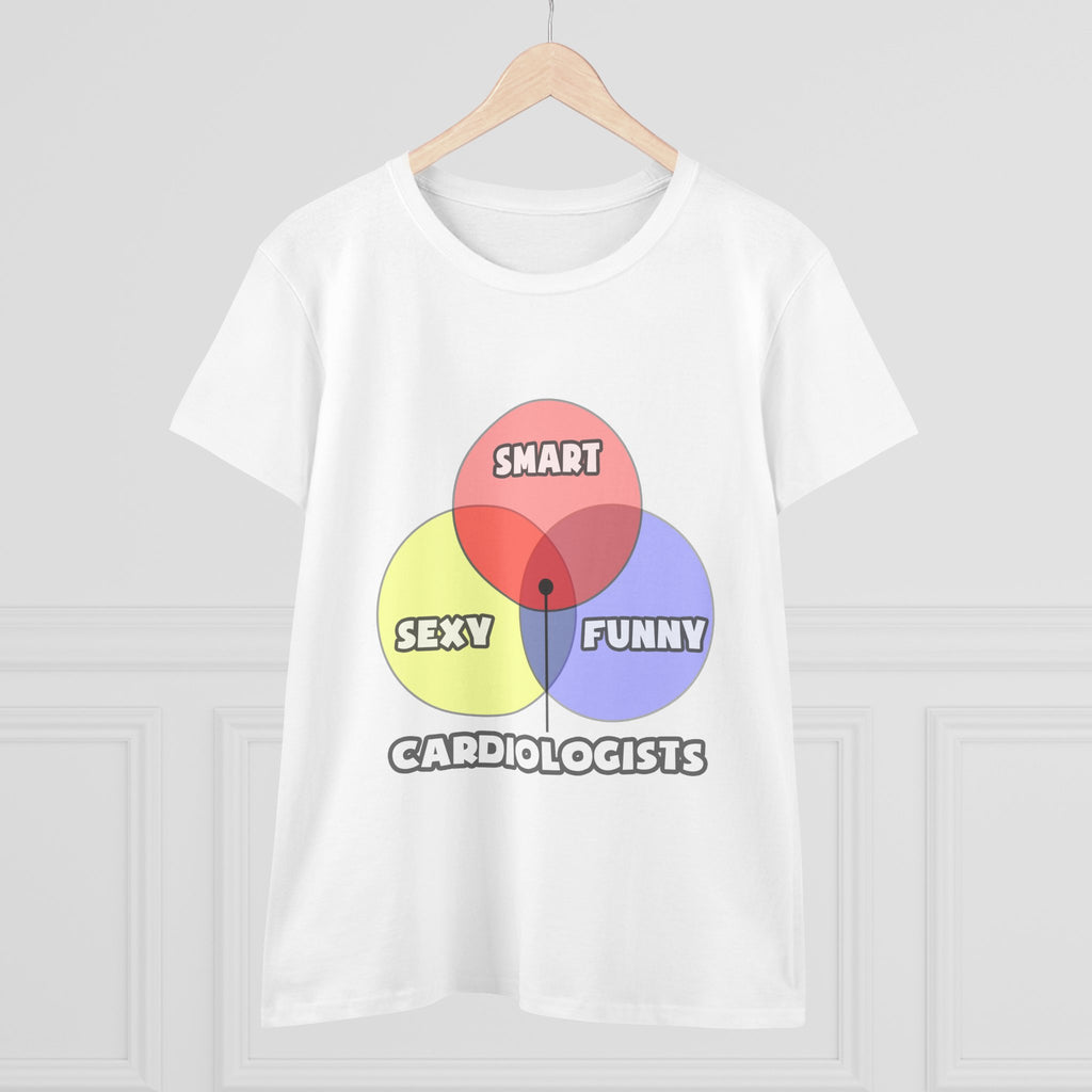 Venn Diagram .. Cardiologists - Women's Midweight Cotton Tee
