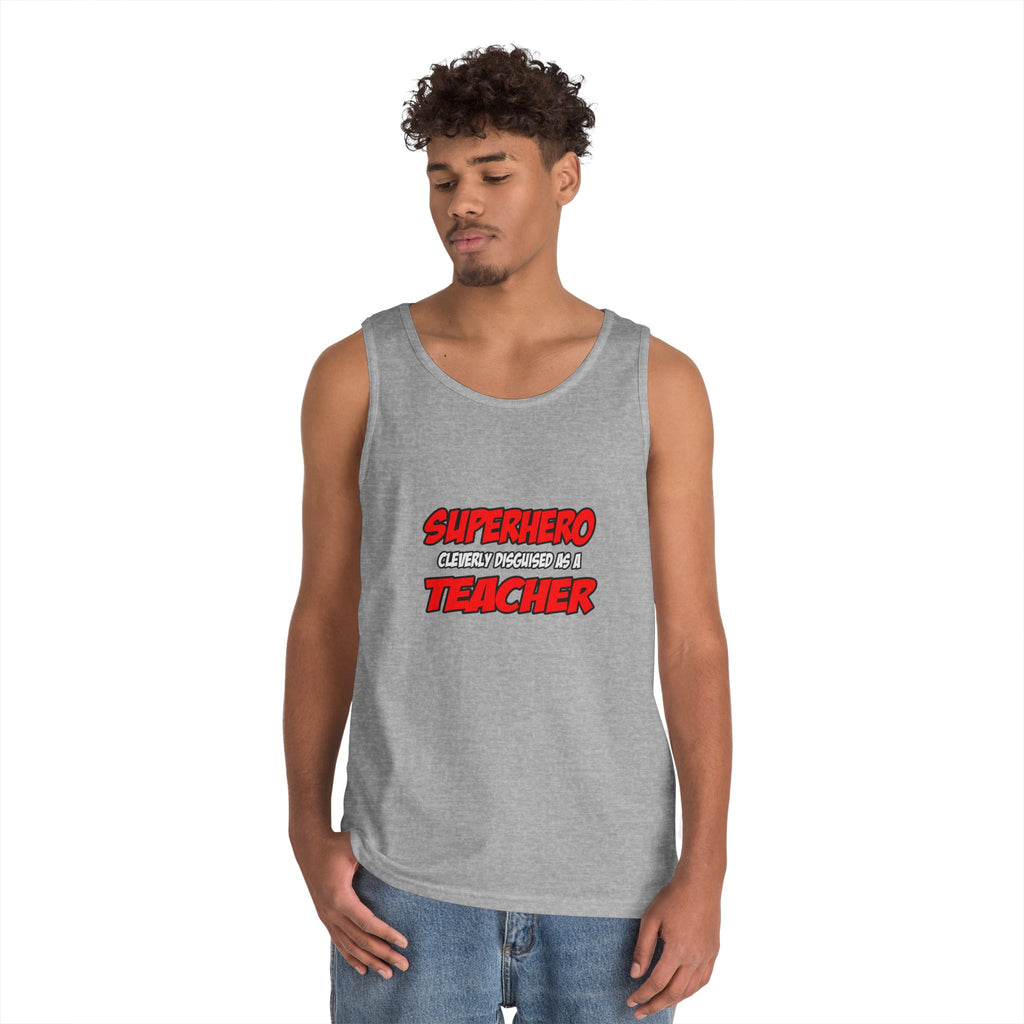 Superhero...Teacher - Unisex Heavy Cotton Tank Top