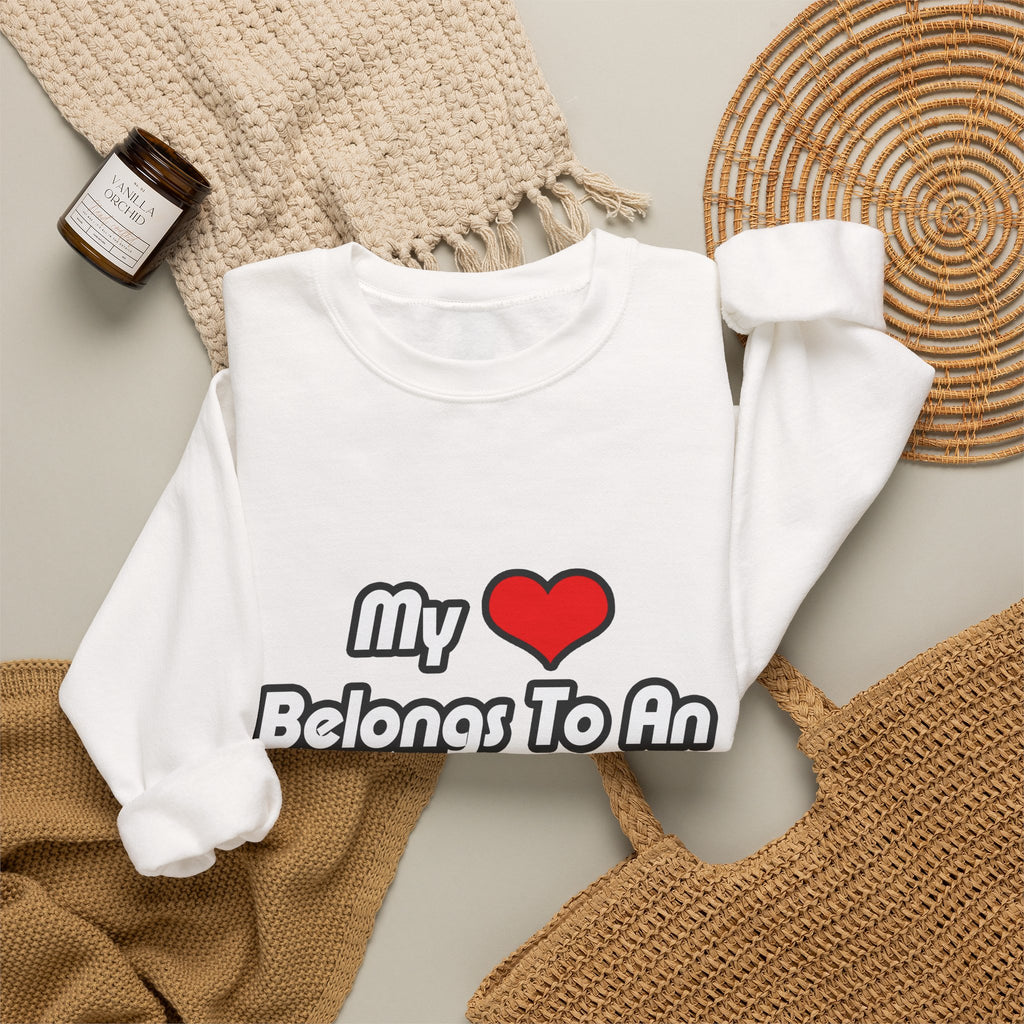 My Heart Belongs To An Aerospace Engineer - Unisex Heavy Blend™ Crewneck Sweatshirt