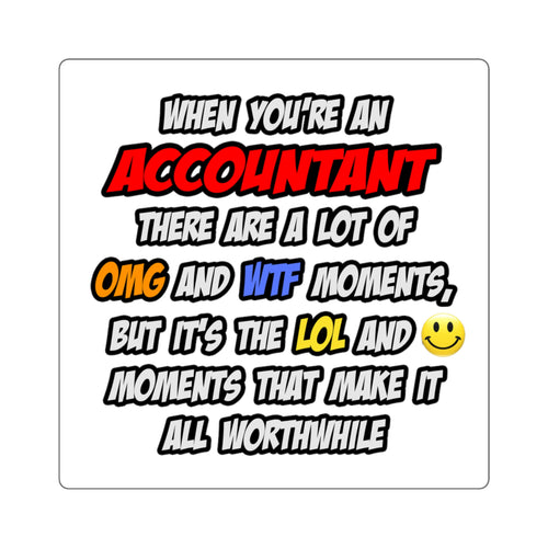 Accountant .. OMG WTF LOL - Square Stickers