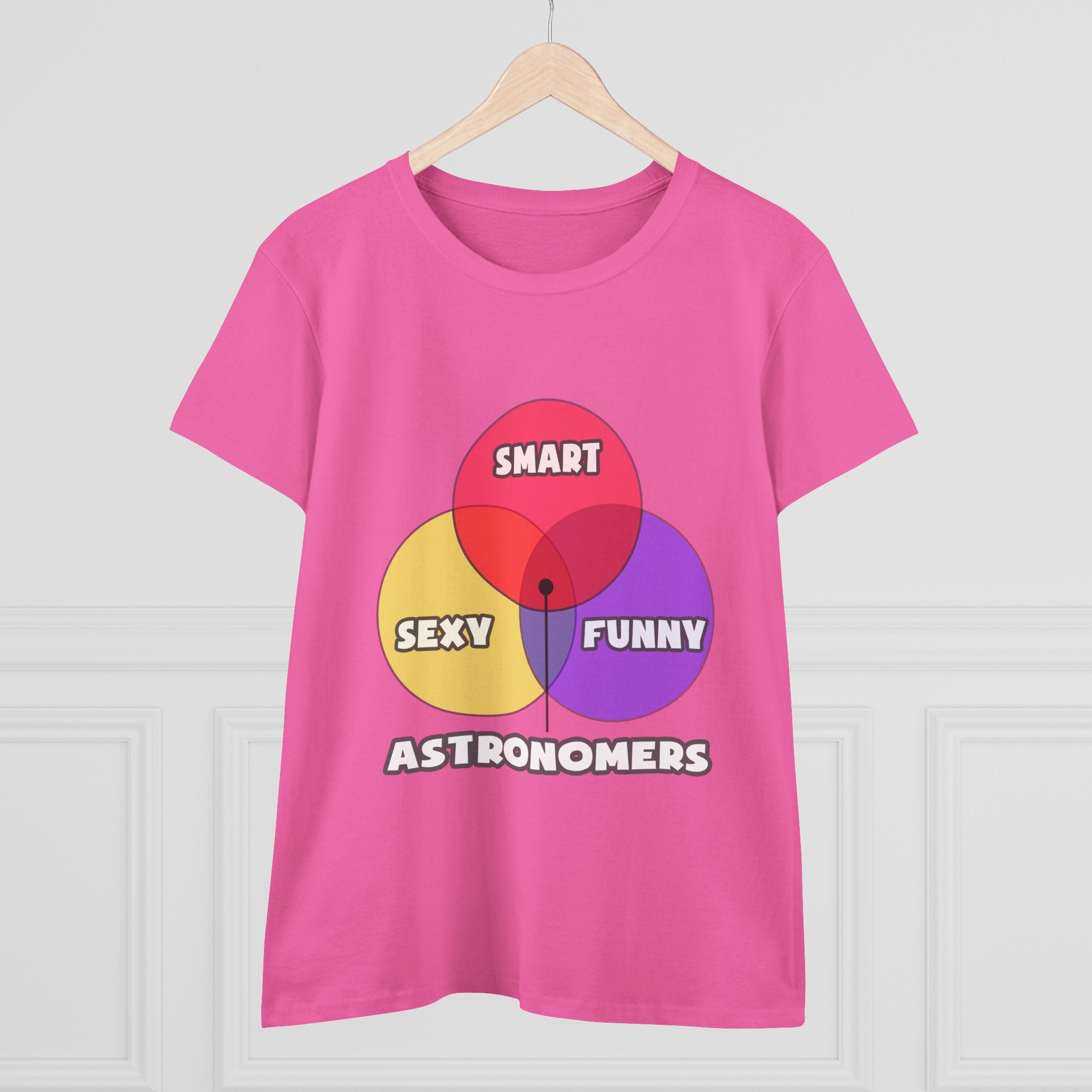 Venn Diagram .. Astronomers - Women's Midweight Cotton Tee