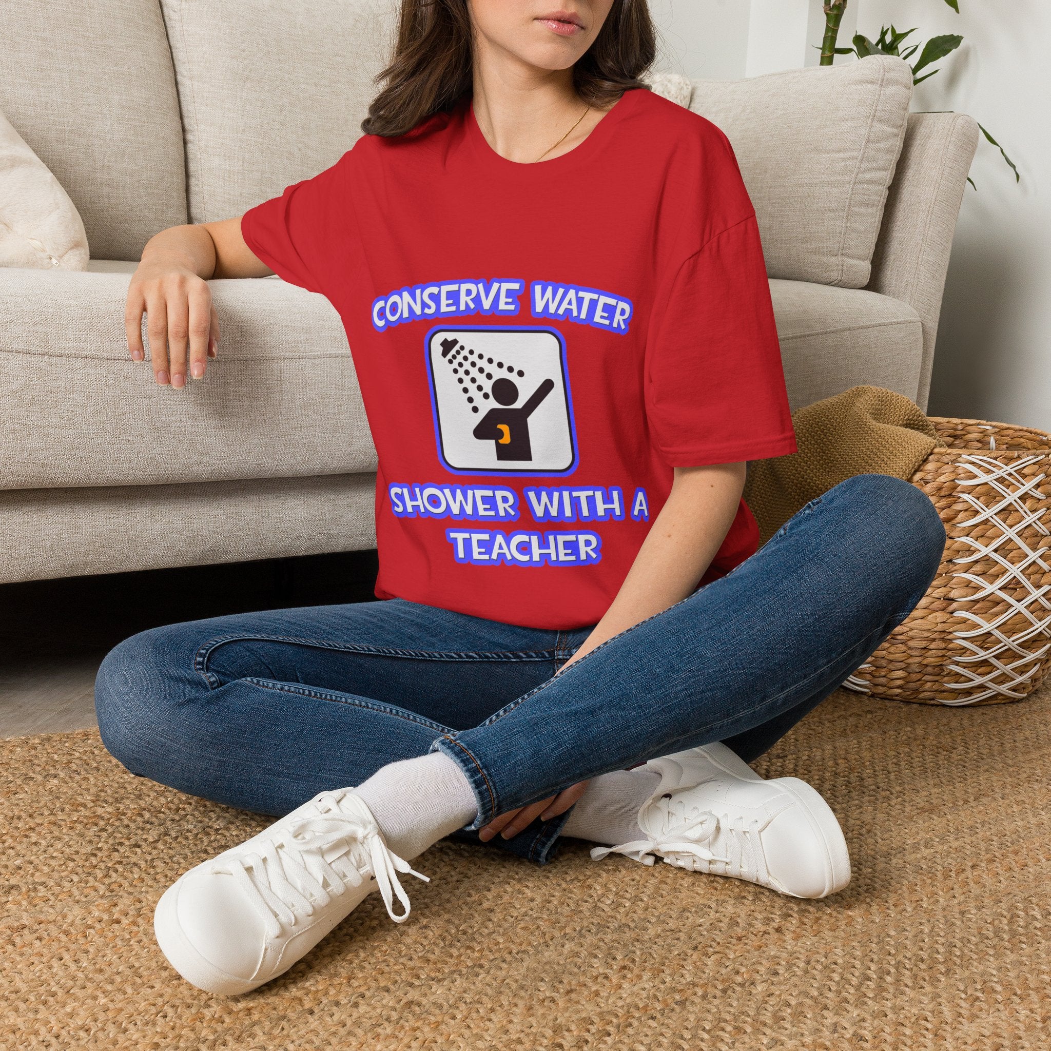 Conserve Water .. Shower With a Teacher - Unisex Softstyle T-Shirt