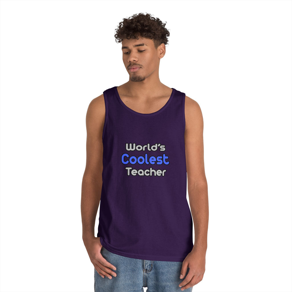 World's Coolest Teacher - Unisex Heavy Cotton Tank Top