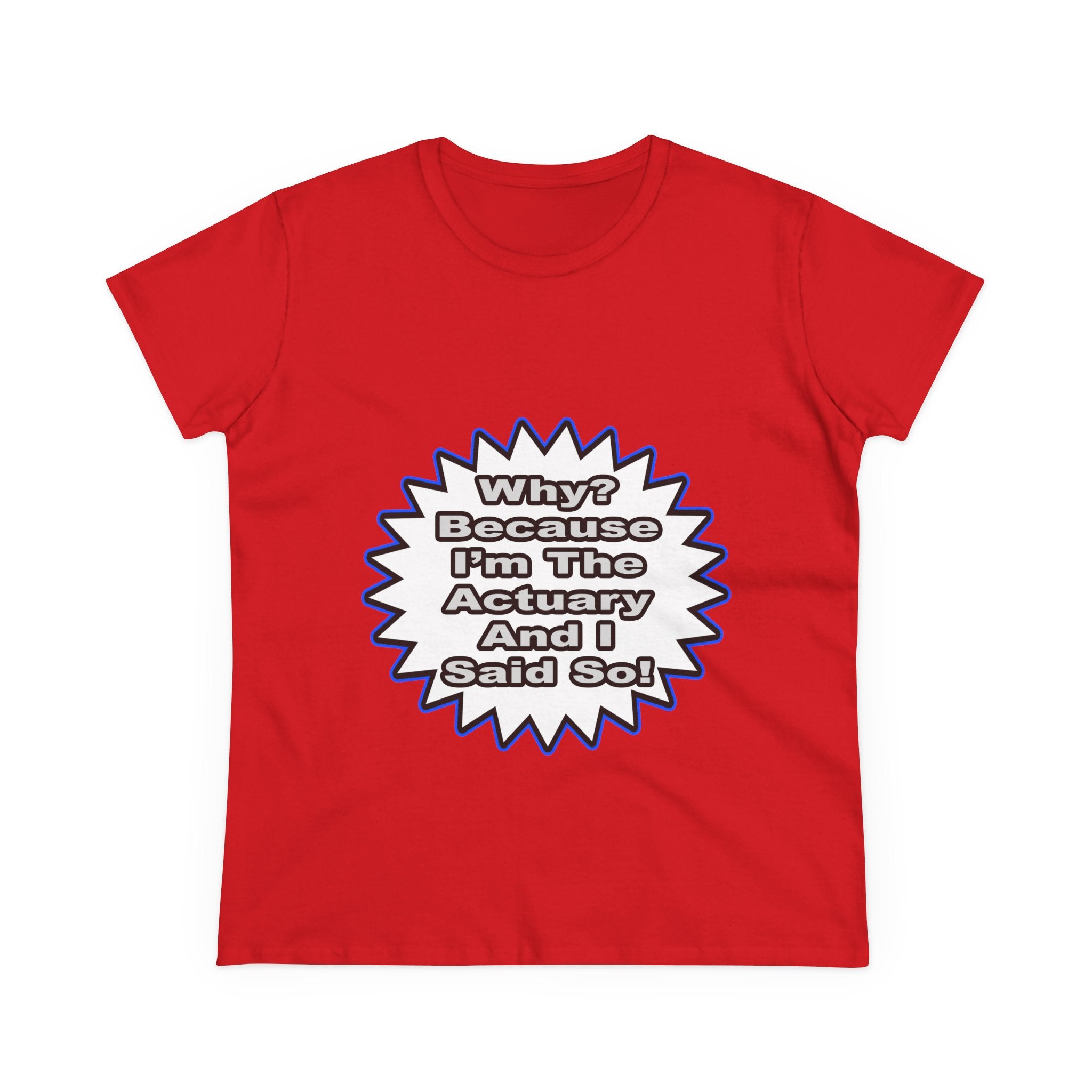 Actuary...Because I Said So - Women's Midweight Cotton Tee