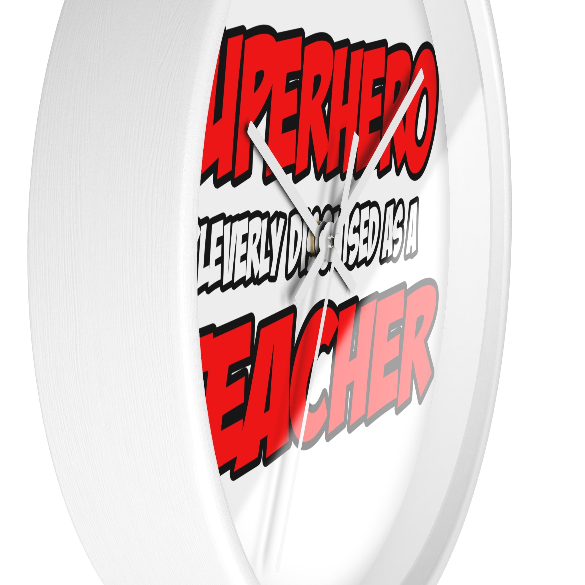 Superhero...Teacher - Wall Clock