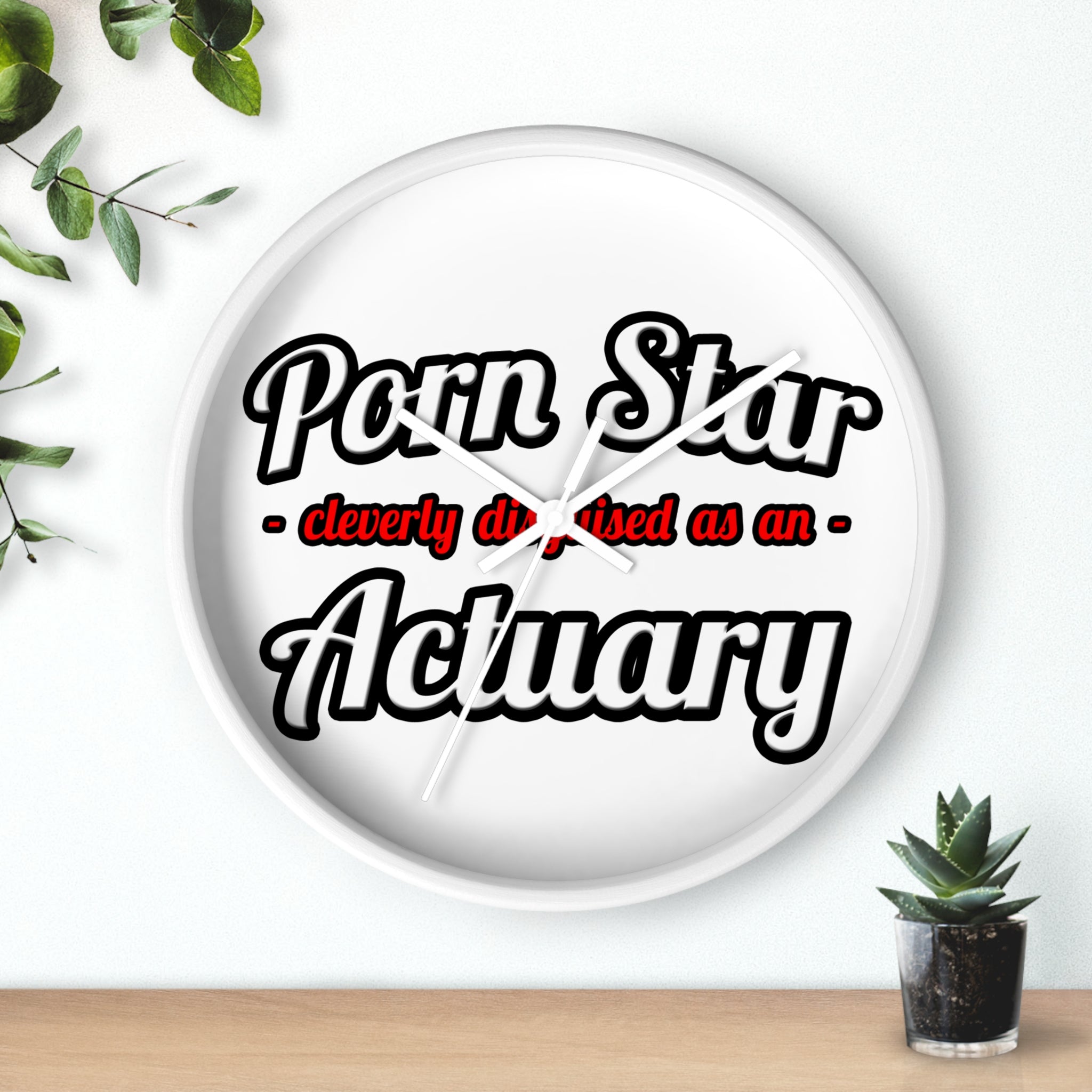 Porn Star ... Actuary - Wall Clock